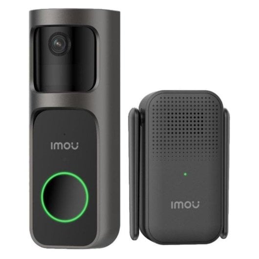 Kit de sonnette Imou Doorbell 2S caméra 2K QHD batterie 5000 mAh noir