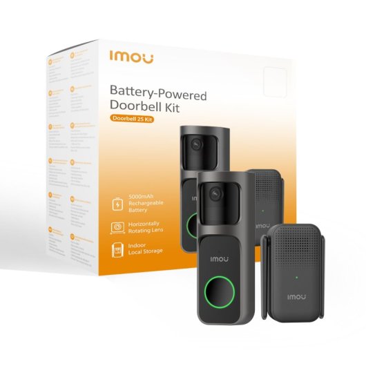 Imou Doorbell 2S Kit Timbre Inteligente con Cámara Negro