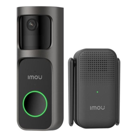 Kit de sonnette Imou Doorbell 2S caméra 2K QHD batterie 5000 mAh noir