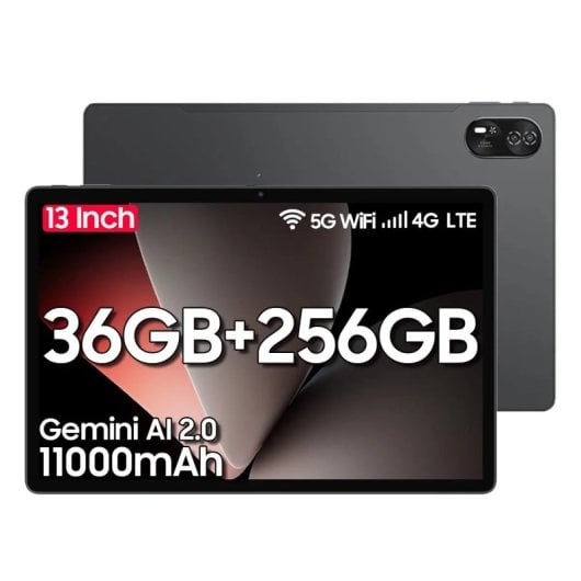 Blackview Mega 8 4G 13" FHD+ IPS 12 GB/256 GB 11.000 mAh 18 W Android 15 Grigio