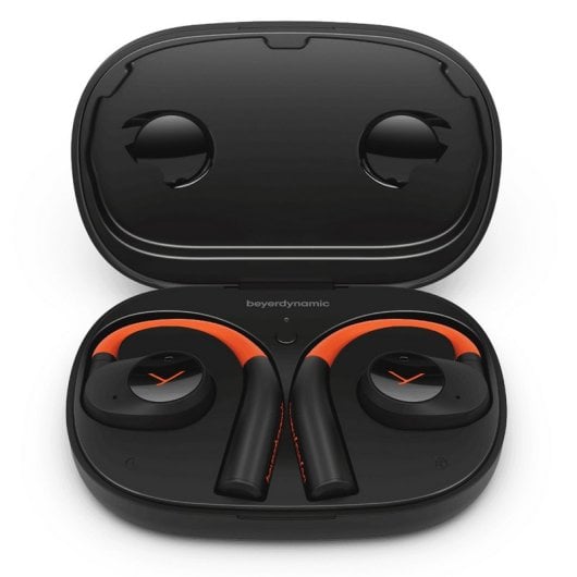 Casque sans fil Beyerdynamic Verio 200 à dos ouvert, noir/orange