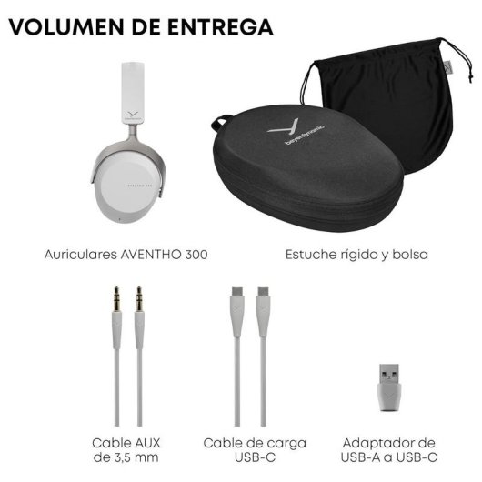 Beyerdynamic Aventho 300 Auriculares Bluetooth con Cancelación Activa de Ruido Grises