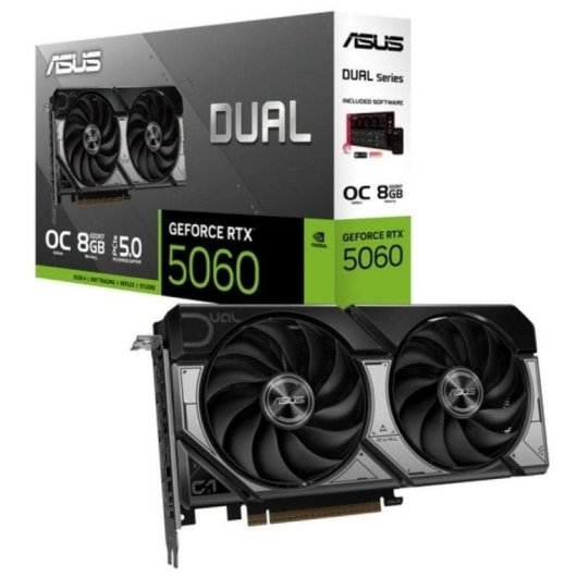 Grafikkarte ASUS Dual GeForce RTX 5060 OC Edition 8GB GDDR7 Reflex 2 RTX AI DLSS4