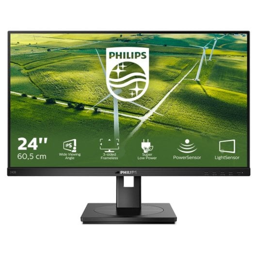 Philips 242B1G/00 23.8" LED IPS FullHD 75Hz Regulable en Altura y Altavoces Integrados + HUB USB