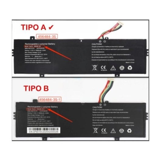 Batería Portátil Medion 456484-3s para Akoya E16401/E16402 y E15412