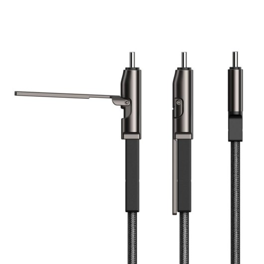 Ksix Cable de Carga Ultra Rápida y Datos 60W USB-C/USB-C Trenzado 1m Negro