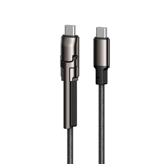 Ksix Cable de Carga Ultra Rápida y Datos 60W USB-C/USB-C Trenzado 1m Negro
