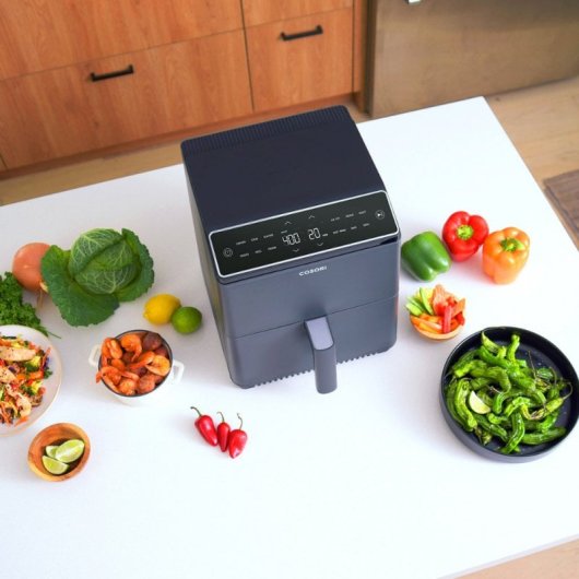 Cosori Dual Blaze Chef Edition Freidora de Aire 6.4L 1700W + Smart Meat Termómetro Inteligente