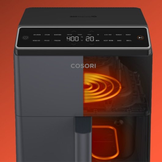 Cosori Dual Blaze Chef Edition Freidora de Aire 6.4L 1700W + Smart Meat Termómetro Inteligente