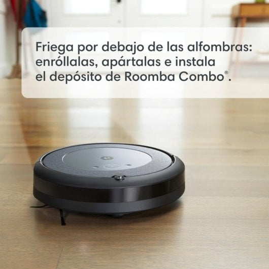 iRobot Roomba Combo i5 Robot Aspirador Friegasuelos Negro + Set Rodillos Goma P/serie E5-i7 4624870