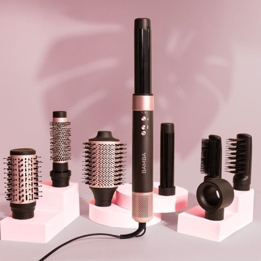 Cecotec Bamba CeramicCare AirGlam Black Cepillo de Aire Moldeador de Pelo 1400W Negro
