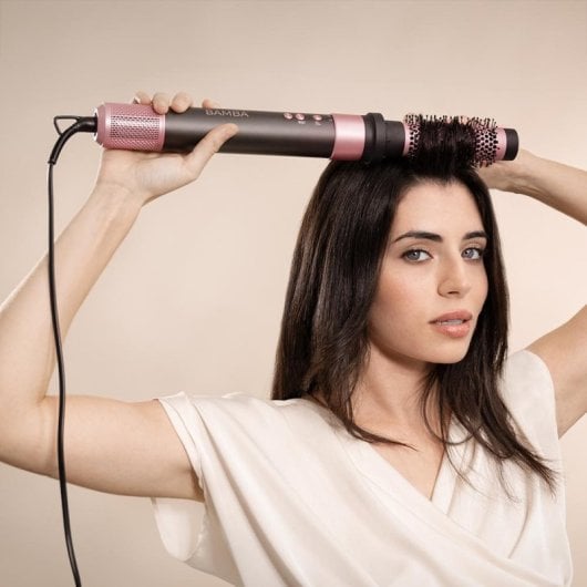 Cecotec Bamba CeramicCare AirGlam Black Cepillo de Aire Moldeador de Pelo 1400W Negro