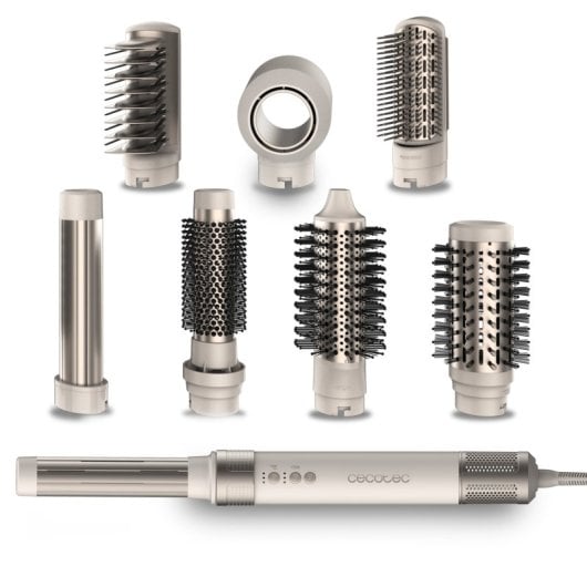 Cecotec Bamba CeramicCare AirGlam Champagne Cepillo de Aire Moldeador de Pelo 1400W Champán