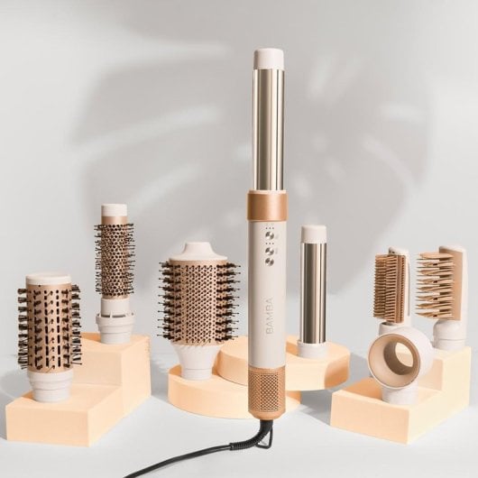 Cecotec Bamba CeramicCare AirGlam Champagne Cepillo de Aire Moldeador de Pelo 1400W Champán