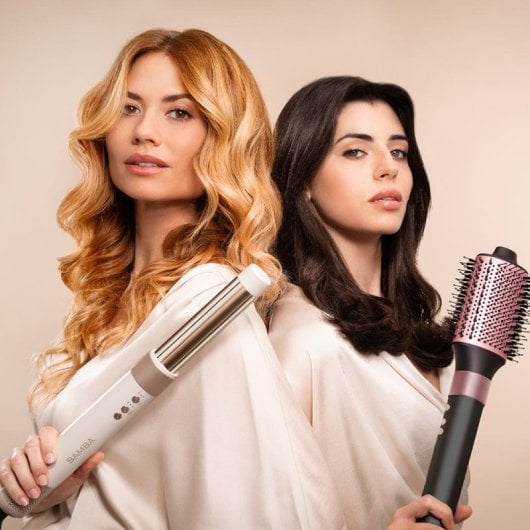 Cecotec Bamba CeramicCare AirGlam Champagne Cepillo de Aire Moldeador de Pelo 1400W Champán