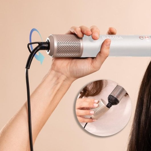 Cecotec Bamba CeramicCare AirGlam Champagne Cepillo de Aire Moldeador de Pelo 1400W Champán
