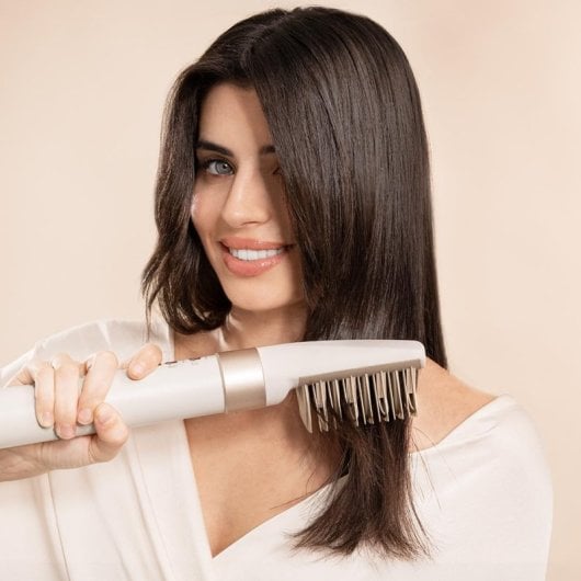 Cecotec Bamba CeramicCare AirGlam Champagne Cepillo de Aire Moldeador de Pelo 1400W Champán