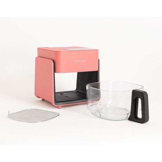 Create Mist Freidora De Aire De Cristal Con Vaporizador 4.2L Rosa