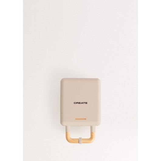 Create Stone Studio Sandwichera Grill Y Gofrera Placas Intercambiables Blanco Roto