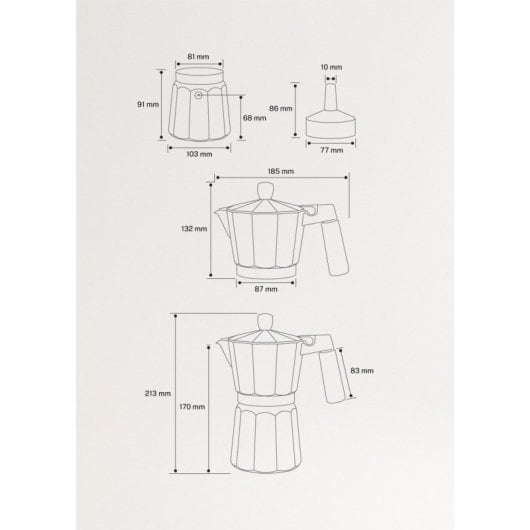Create Thera Moka Retro Cafetera Italiana 450ml Negro