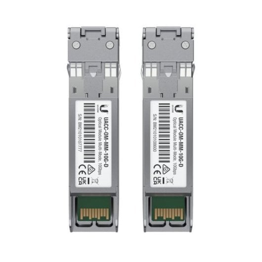 Packung mit 2 Ubiquiti Networks 10 g SFP für LC-Multimode-Glasfaser