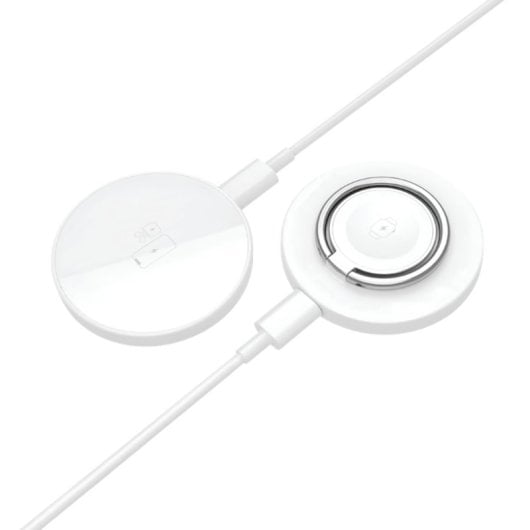 Contact Base de Carga Inalámbrica para Anillo de Carga Rápida 15W Cable USB/USB-C Blanco