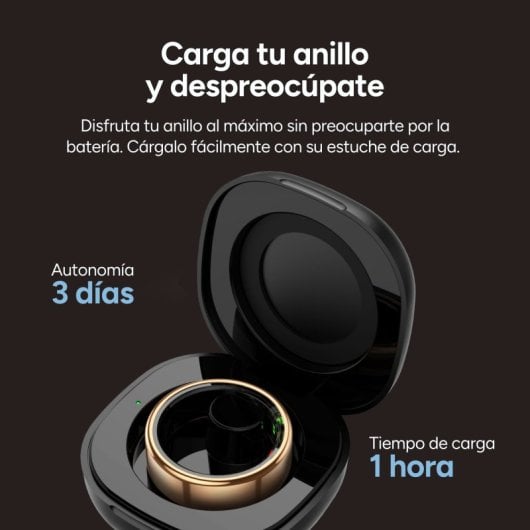 Ksix Saturn Anillo Inteligente, Talla Xxs, Aut. 3 Días, Actividad Y Salud, Monitor Sueño, 5atm, Dorado