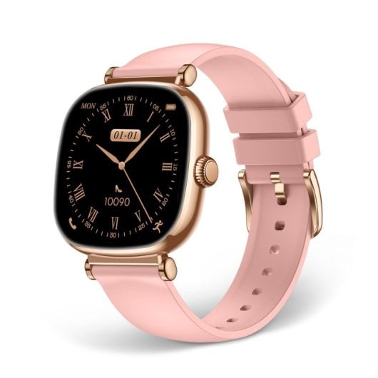 Ksix Smartwatch Iria AMOLED 1.7 2 Correas Metal y Siliciona Modo Deporte y Aalud Rosa