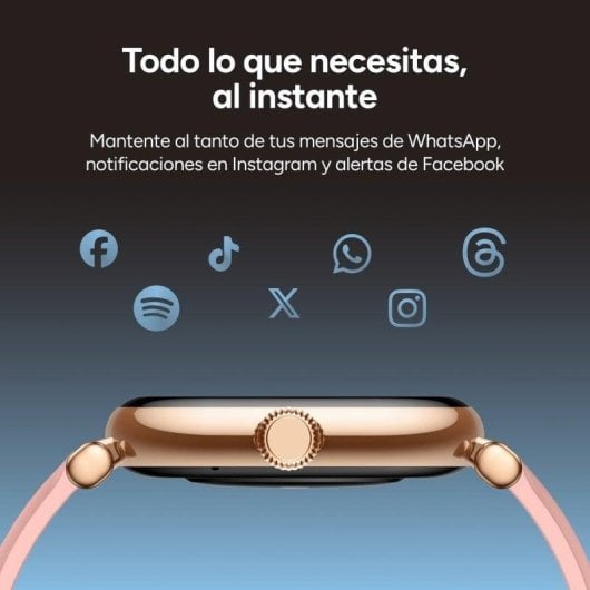 Ksix Iria Bluetooth 1,7" AMOLED Rose Deux Bracelets Métal et Silicone Appels SpO2 Cardio