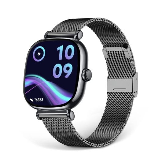 six Iria Smartwatch Amoled 1.7" Correa Metal y Silicona Modos Deporte y Salud Negro
