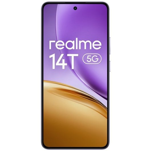 Realme 14T 5G Smartphone 6.67" AMOLED 8GB/256GB 6000mAh Dimensity 6300 Púrpura + Cargador 45W