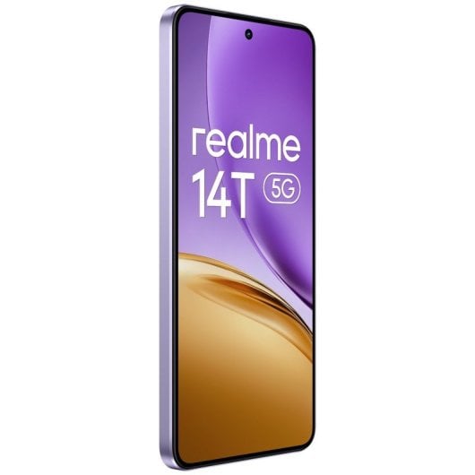 Realme 14T 5G Smartphone 6.67" AMOLED 8GB/256GB 6000mAh Dimensity 6300 Púrpura + Cargador 45W