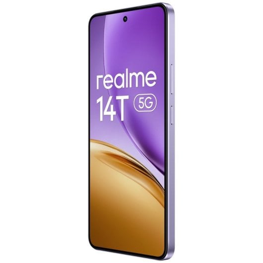 Realme 14T 5G Smartphone 6.67" AMOLED 8GB/256GB 6000mAh Dimensity 6300 Púrpura + Cargador 45W