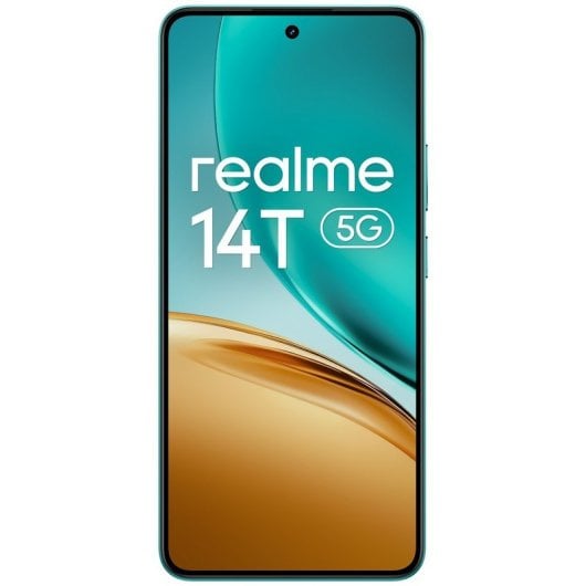 Realme 14T 5G Smartphone 6,67" AMOLED 8 Go/256 Go 6000 mAh Dimensity 6300 Vert + Chargeur 45 W