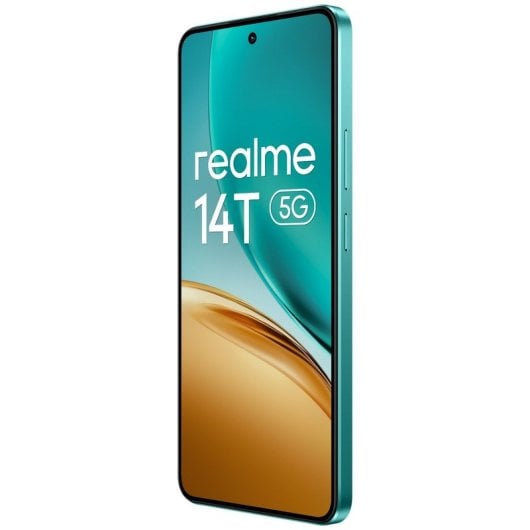 Realme 14T 5G Smartphone 6,67" AMOLED 8 Go/256 Go 6000 mAh Dimensity 6300 Vert + Chargeur 45 W