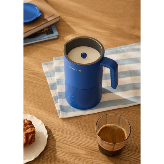 Create Milk Frother Studio Pro Espumador Calentador De Leche Apto Para Lavavajillas Azul