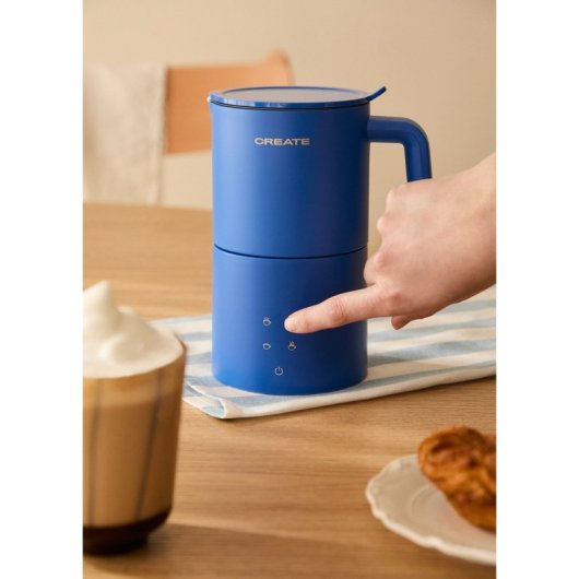 Create Milk Frother Studio Pro Espumador Calentador De Leche Apto Para Lavavajillas Azul
