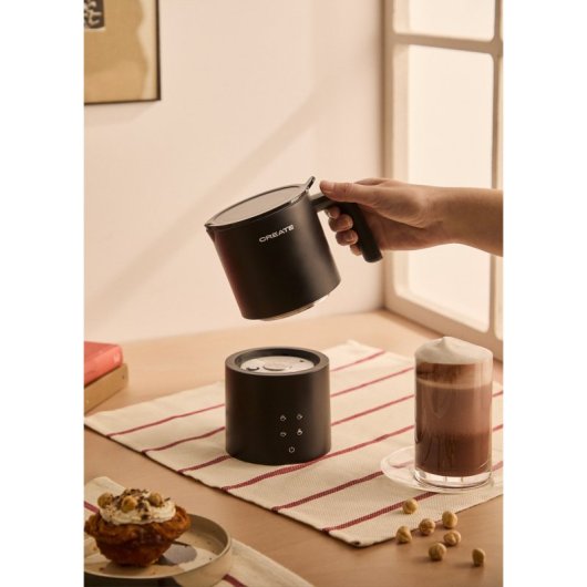 Create Milk Frother Studio Pro Espumador Calentador De Leche Apto Para Lavavajillas Negro