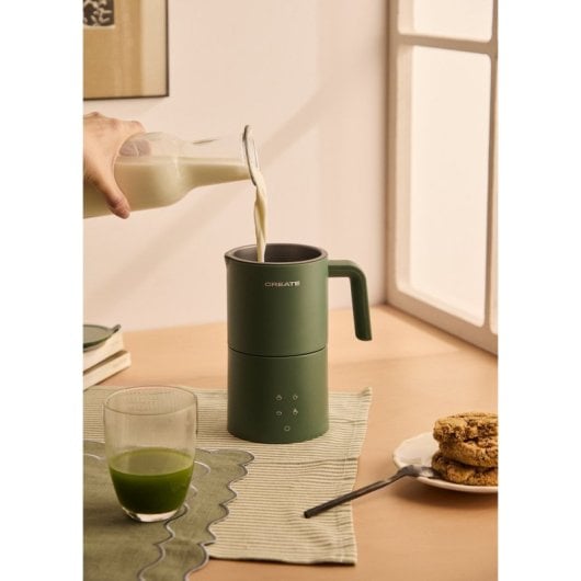 Create Milk Frother Studio Pro Espumador Calentador De Leche Apto Para Lavavajillas Verde