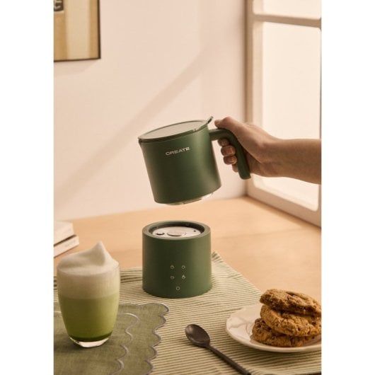 Create Milk Frother Studio Pro Espumador Calentador De Leche Apto Para Lavavajillas Verde