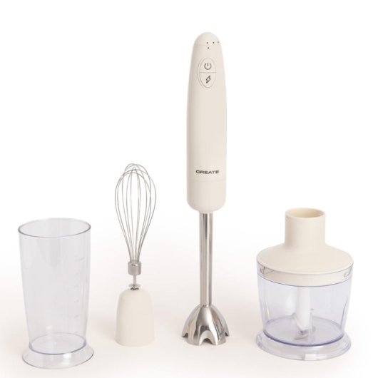 Create Fullmix Retro Batidora De Mano 1000W Blanca