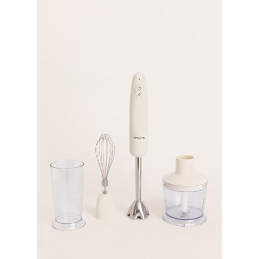 Create Fullmix Retro Batidora De Mano 1000W Blanca