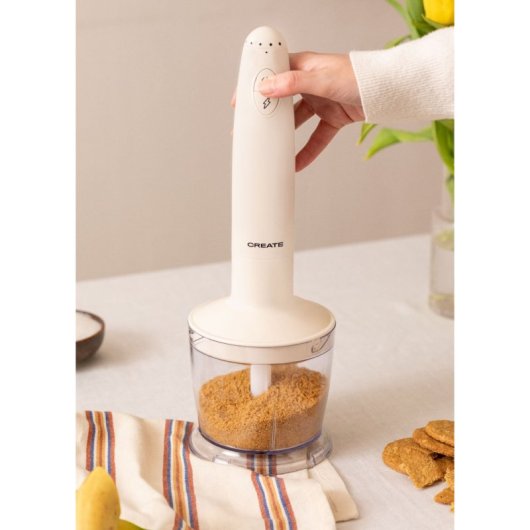 Create Fullmix Retro Batidora De Mano 1000W Blanca