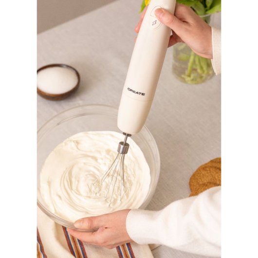 Create Fullmix Retro Batidora De Mano 1000W Blanca