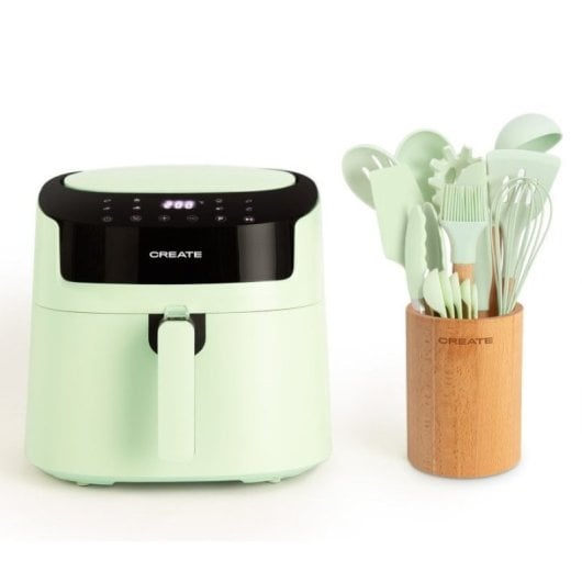 Create Pack Air Fryer Pro Large + Set De Utensilios De Cocina 6.2 L 1800W Verde