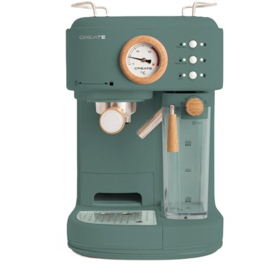 Create Thera Retro Pro Cafetera Express Semiautomática Café Molido Depósito 1250W Verde
