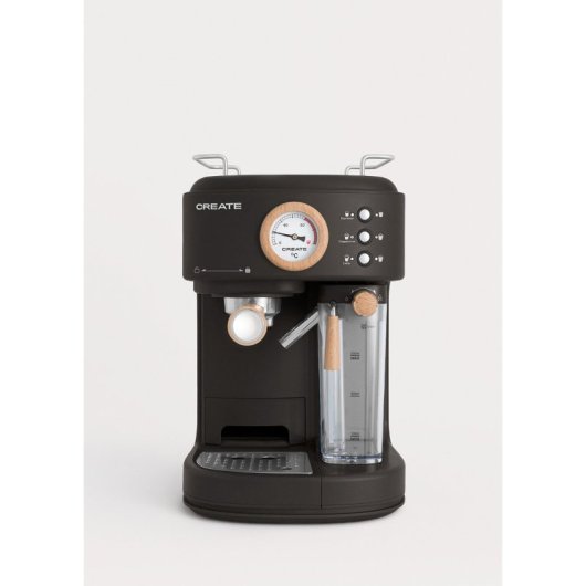 Create Thera Retro Pro Cafetera Express Semiautomática Café Molido Depósito 1250W Negro