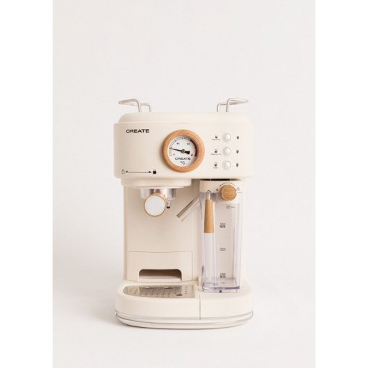 Create Thera Retro Pro Cafetera Express Semiautomática Café Molido Depósito 1250W Blanco Roto