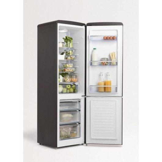 Create Fridge Stylance Frigorífico Combi De Estilo Retro 244L E Negro