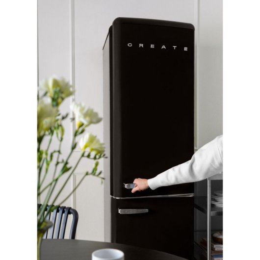 Create Fridge Stylance Frigorífico Combi De Estilo Retro 244L E Negro